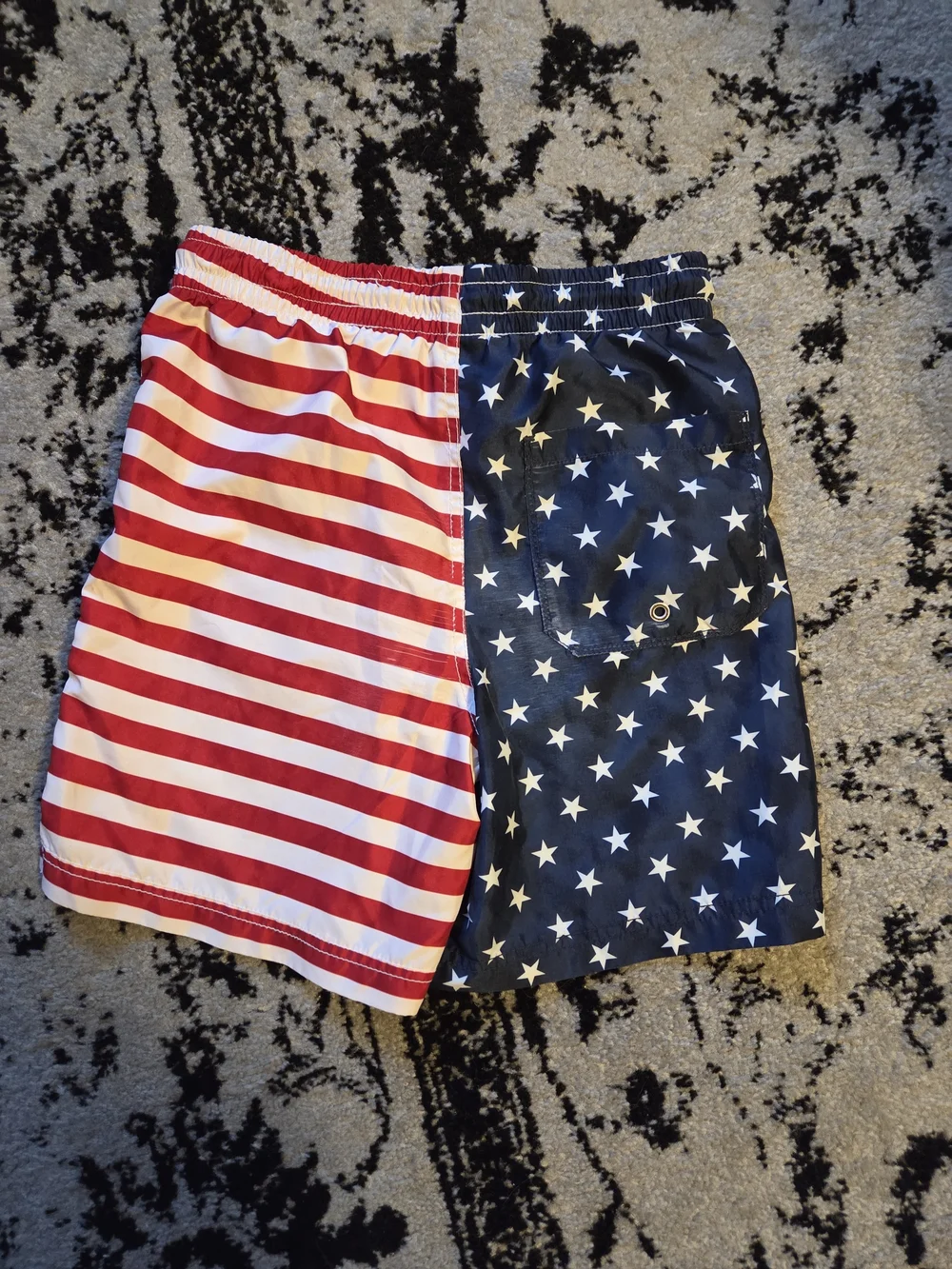 Old Navy Boys Red & Blue Stars and Stripes Swim Shorts